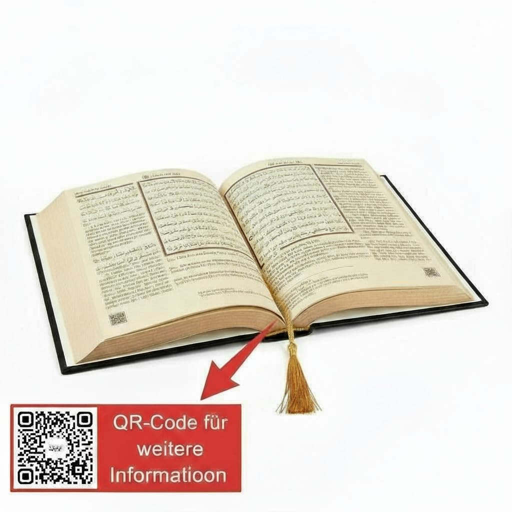Der edle Koran – Arabisch-Deutsch | Übersetzung von Abu-r-Ridâ Muhammad Ibn Ahmad Ibn Rassoul | 17×24 cm | 616 Seiten | Termo-Leder, Goldschnitt, Hochwertige Ausgabe (Black)