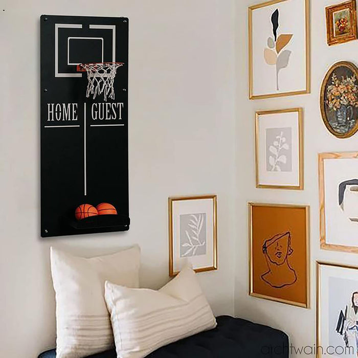 Basketballkorb Wanddekoration | Metall-Wanddekoration, Metall-Wandkunst | Einweihungsgeschenk, Basketball-Geschenk | Büro-Wandkunst