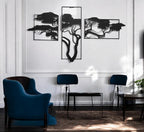Baum des Lebens – Accasia, Schwarz – Metall-Wandkunst, 3D