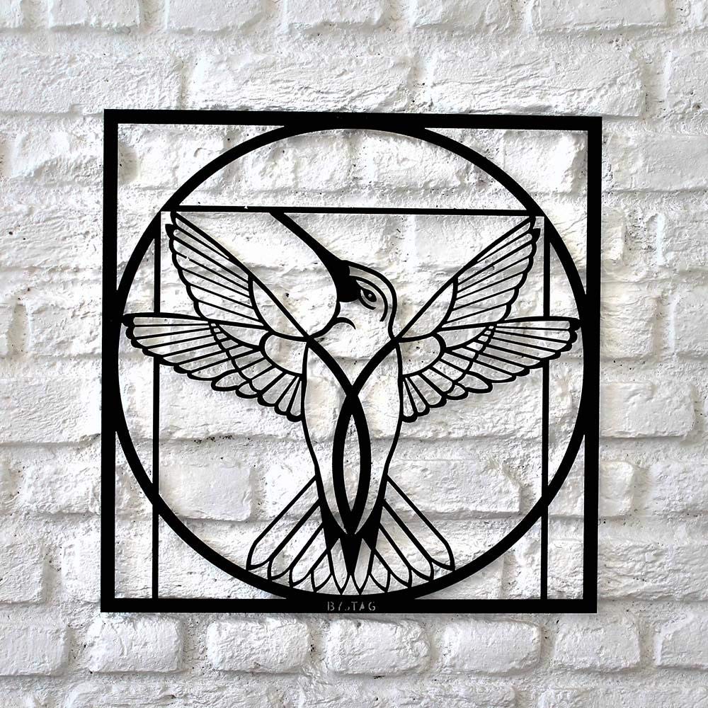 Tubibu Wanddekoration aus Metall, 3D-Metall-Skulptur, 50,8 x 50,8 cm