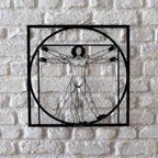 Tubibu Wanddekoration aus Metall, Motiv: Mann, Metallskulptur, für Zuhause, Büro, Schlafzimmer, Wohnzimmer, Außendekoration, 40,6 x 50,8 cm
