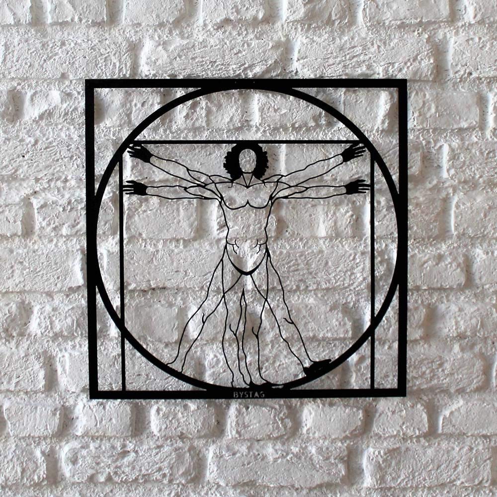 Tubibu Wanddekoration aus Metall, Motiv: Mann, Metallskulptur, für Zuhause, Büro, Schlafzimmer, Wohnzimmer, Außendekoration, 40,6 x 50,8 cm