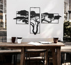 Baum des Lebens – Accasia, Schwarz – Metall-Wandkunst, 3D