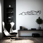 Sportwagen-Silhouette 911 Metall-Wandkunst