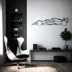 Tubibu Metall Wandbild, Wanddeko, Silhouette, Metal Car Wall Art, 3D Muster, Metall-Auto-Dekor, Schwarze große Auto Muster Wanddekoration für Zuhause Wohnzimmer (Small, 911)