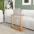 Modern Rolltisch Nussbaum-Optik