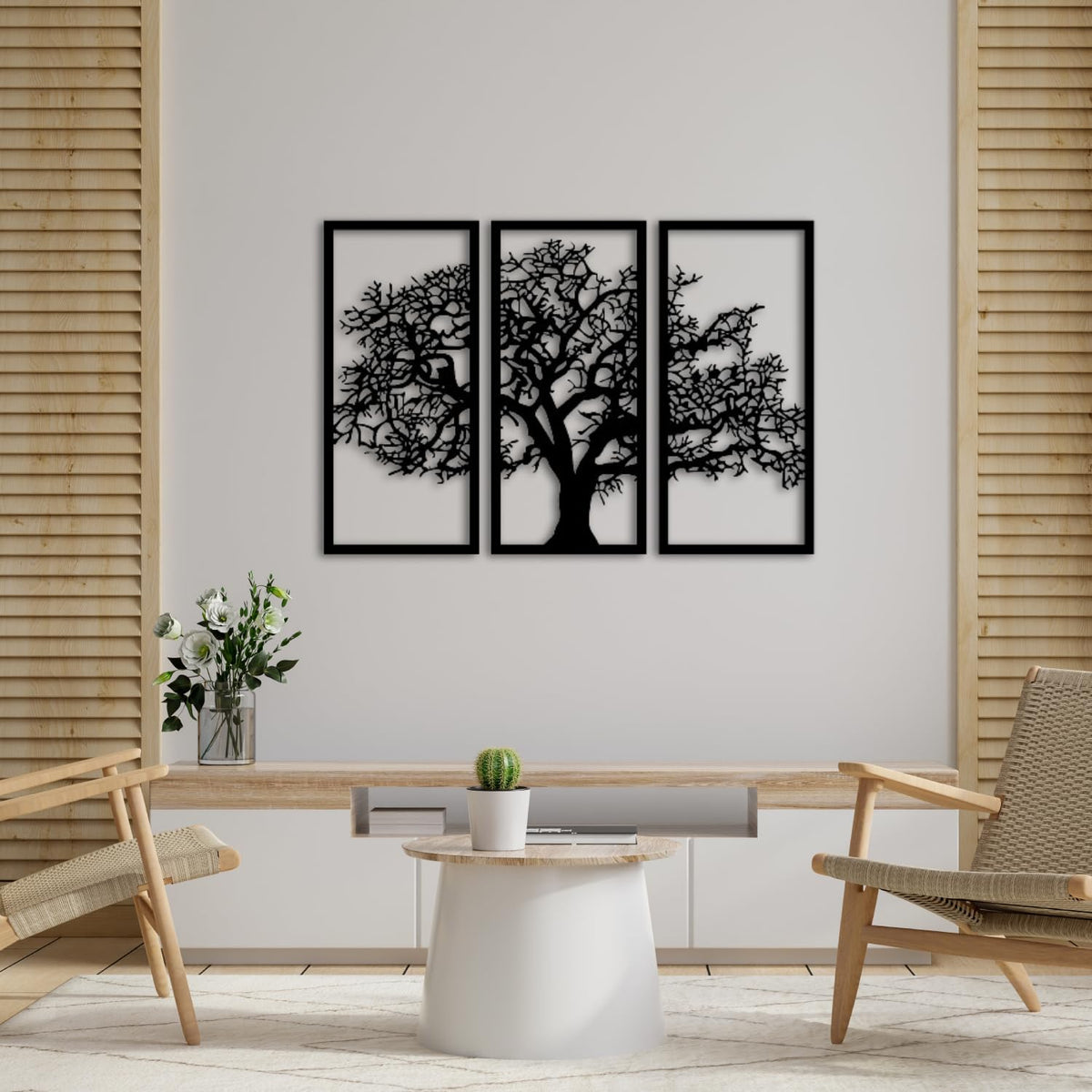 Baum des Lebens – Plane – Metall-Wandkunst, 3D