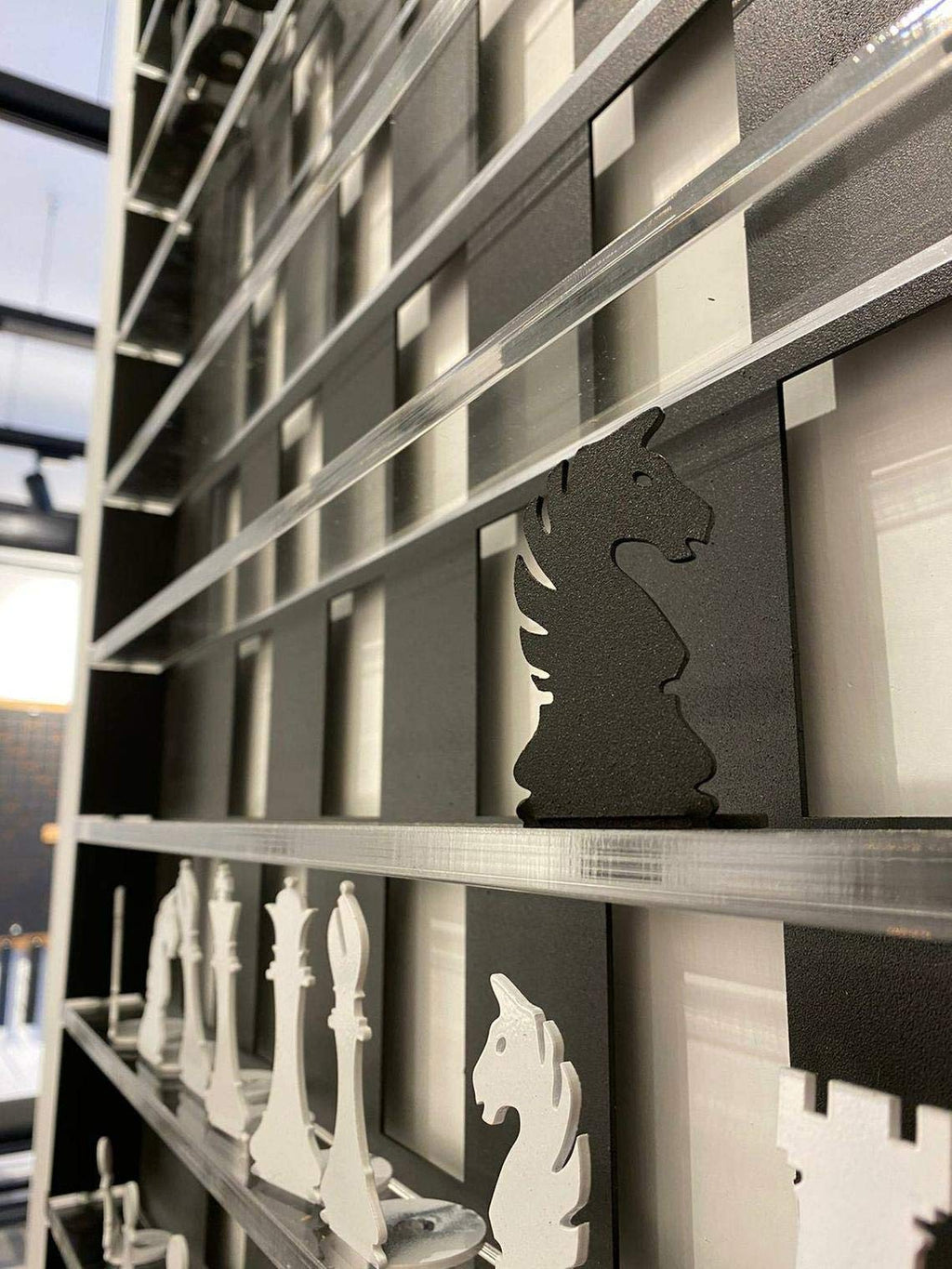Tubibu Einzigartiges Wandspiel Schach-Set, Wanddekoration, Wandkunst, Wandspiel für Erwachsene