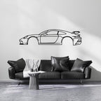 Tubibu Metall Wandbild, Wanddeko, Silhouette, Metal Car Wall Art, 3D Muster, Metall-Auto-Dekor, Schwarze große Auto Muster Wanddekoration für Zuhause Wohnzimmer (Small, 911)