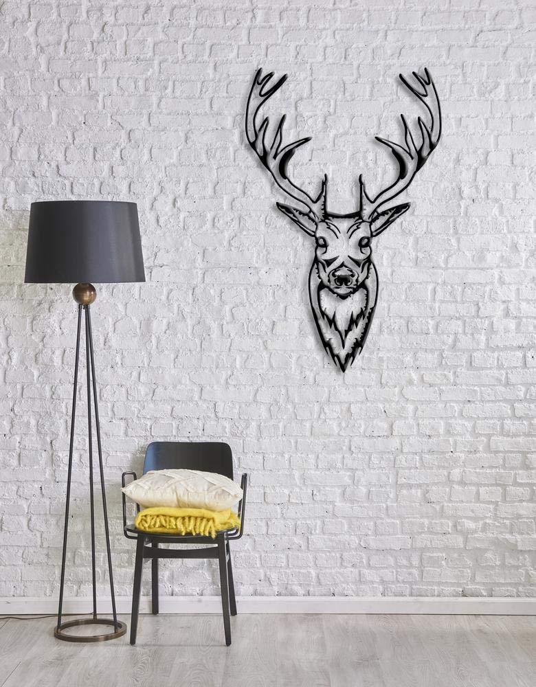 Hirsch – Metall-Wanddekoration 55 x 35 cm