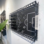 Fußballspielbrett, Fußballspiel Wandbehang, Interior Game Fußball Board, Fußball Geschenke, Interior Fußball Spiel Board, Man Cave Metall Wandkunst, Tabletop Game Board, Wandspiel für Männer