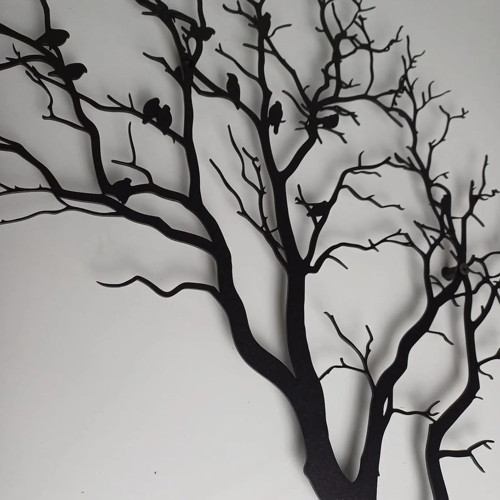 Tubibu Baum des Lebens Wanddeko, Wandbild aus Metall Schwarz, Haus Wandkunst-Dekoration, Wandaufkleber 3D, Moderne Deko, Bilder für Zuhause Büro Schlafzimmer, Wohnzimmer (African, Large)