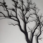 Baum des Lebens mit Vogel – Metall-Wandkunst, 3D