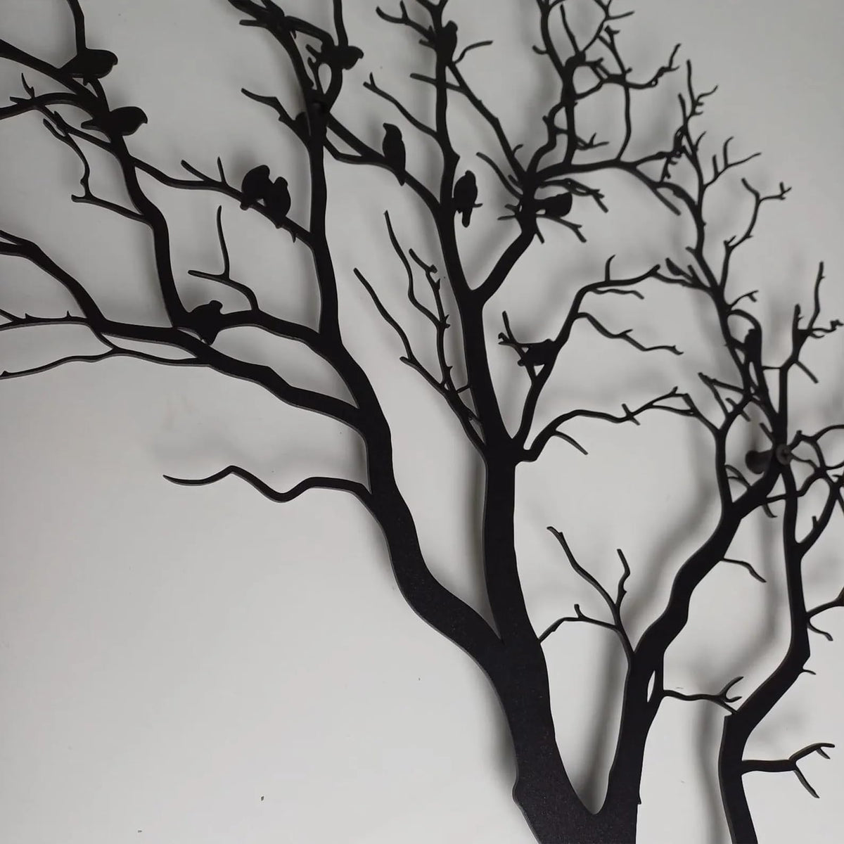 Baum des Lebens mit Vogel – Metall-Wandkunst, 3D