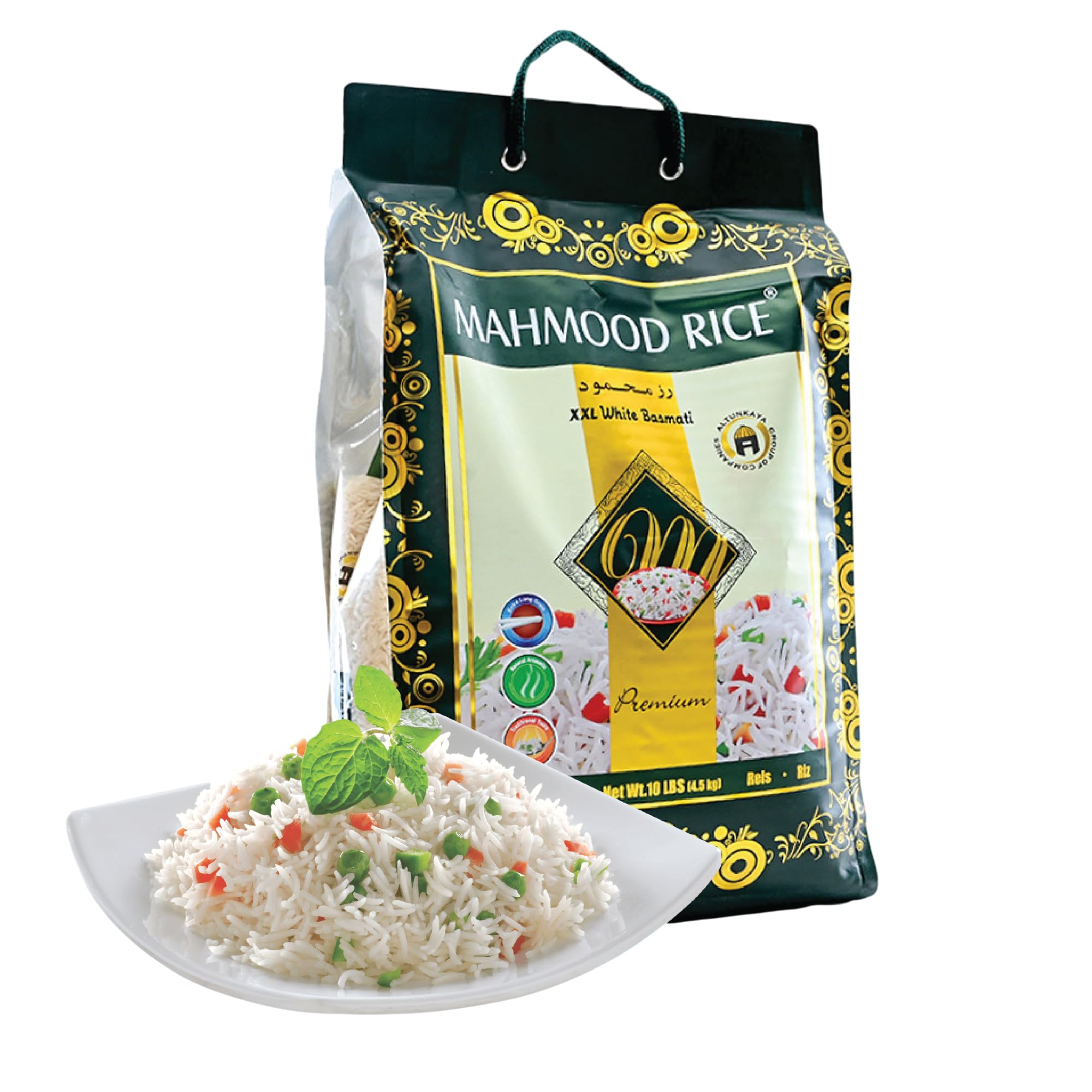Mahmood Weißer Basmati reis 4,5 KG-Langkorn Basmati Reis aus Pakistan, ideal für indische Gerichte, Currys, Salate und Beilagen (4,5 KG, Premium)