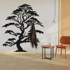 Baum des Lebens mit Haken – Metall-Wandgarderobe, 3D
