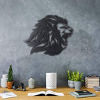 Tubibu Metall-Wanddekoration, Löwe, 3D-Metallskulptur, Wanddekoration für Zuhause, Büro, Schlafzimmer, Wohnzimmer, Außendekoration, 40,6 x 50,8 cm