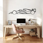 Tubibu Metall Wandbild, Wanddeko, Silhouette, Metal Car Wall Art, 3D Muster, Metall-Auto-Dekor, Schwarze große Auto Muster Wanddekoration für Zuhause Wohnzimmer (Small, 911)