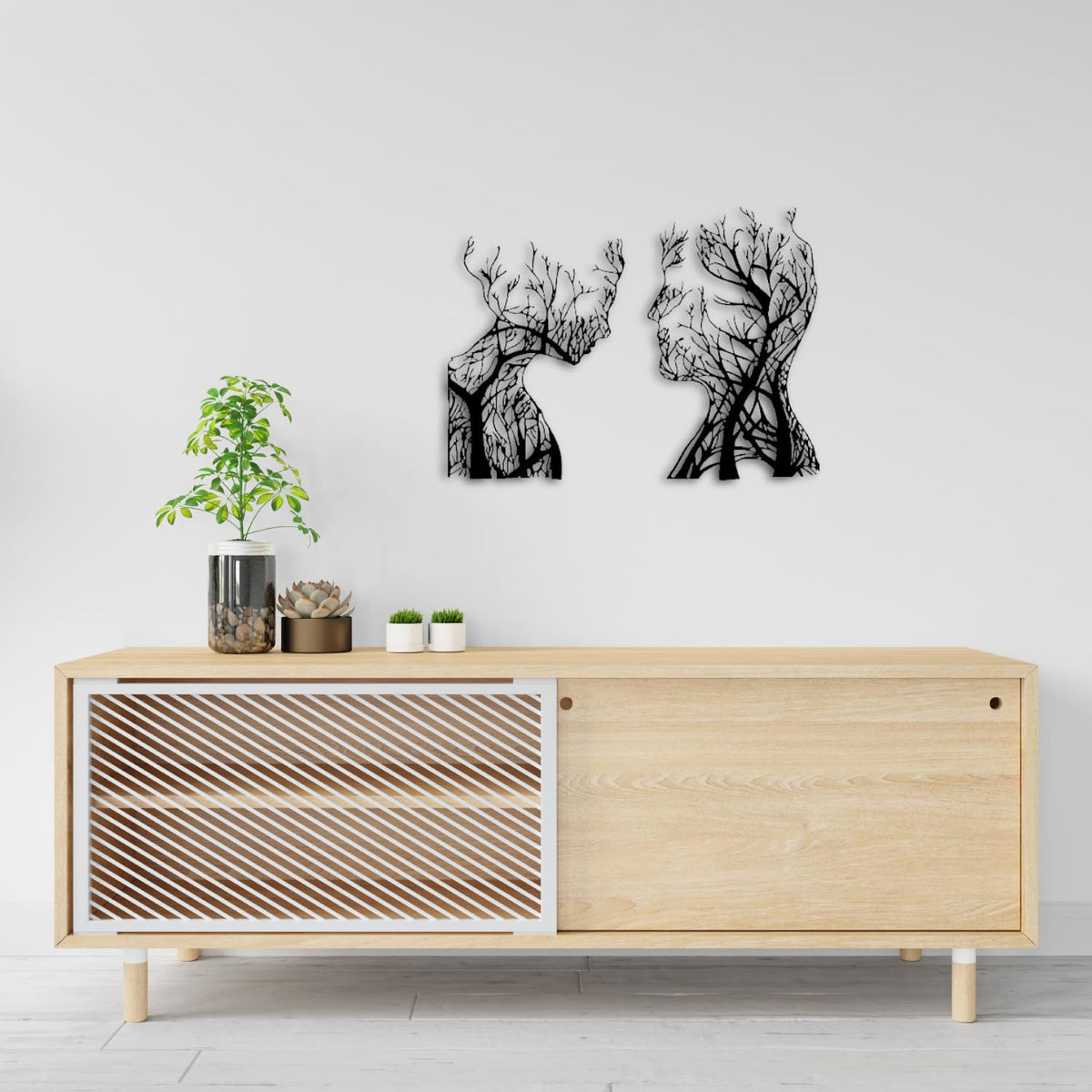 Baum des Lebens – Human – Metall-Wandkunst, 3D