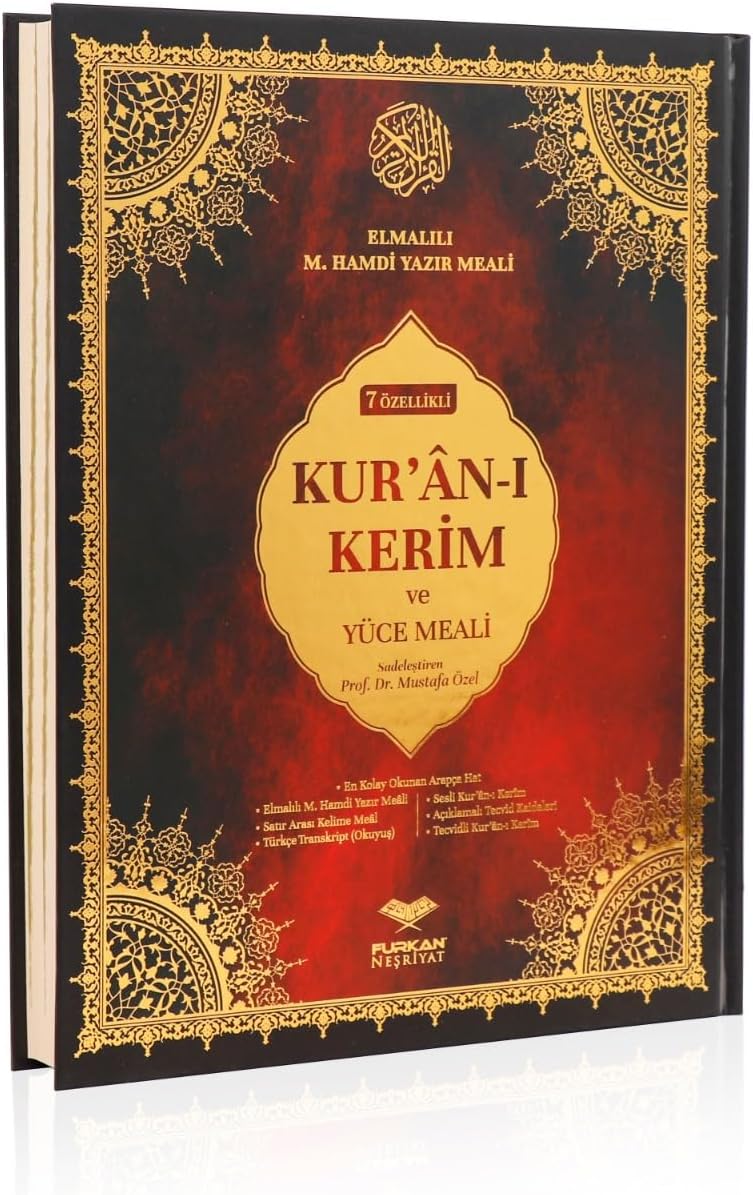 Orta Boy Kuran-ı Kerim Meali – Arabisch & Türkische Übersetzung, Bilgisayar Hatlı, Elmalılı M. Hamdi Yazır, QR Code Sesli Kuran Dinleme, Satir Arasi Kelime Meali (17x24 cm)