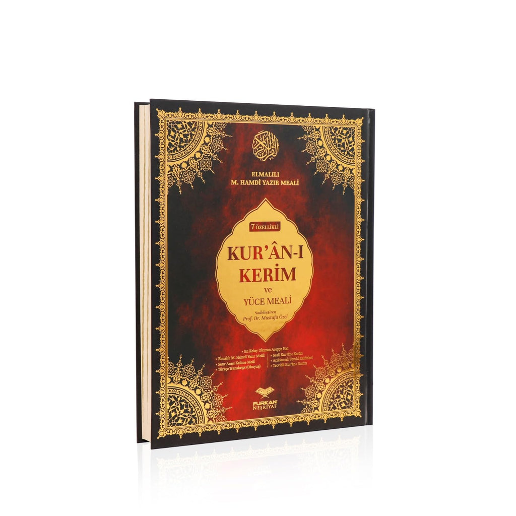 7 Özellikli Kur'ân-ı Kerim ve Yüce Meali, roter Einband mit Goldprägung