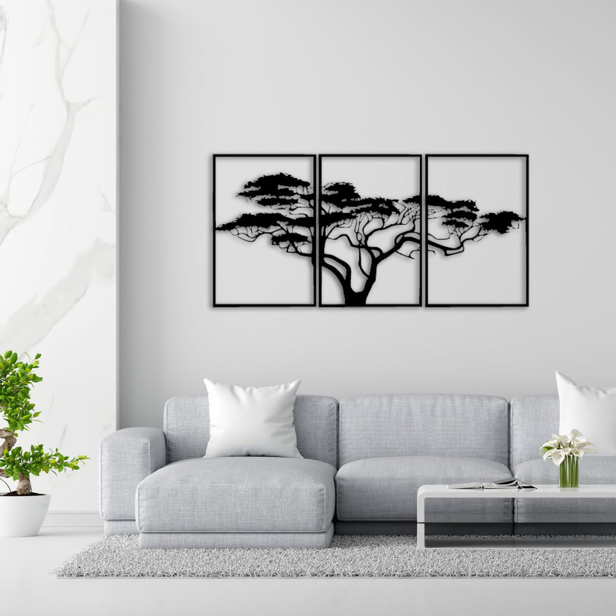 Baum des Lebens – African – Metall-Wandkunst, 3D