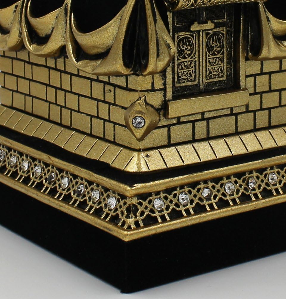 Home Table Decor Kaba Nachbildung Modell Schaustück Buchstütze Eid Geschenk (klein, Gold)
