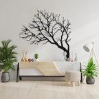 Baum des Lebens mit Vogel – Metall-Wandkunst, 3D