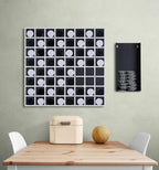 Tubibu Wandspiel Othello/Reversi (64 Stück Plexiglas-Plaketten, Magnetisch, 60 cm x 70 cm)