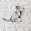Tubibu Katze Metall Wanddekoration Metall Wandkunst Dekoration Metall Skulptur Metall Wanddekoration für Home Office Schlafzimmer Wohnzimmer Outdoor Dekoration 47 x 34 cm