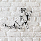 Tubibu Katze Metall Wanddekoration Metall Wandkunst Dekoration Metall Skulptur Metall Wanddekoration für Home Office Schlafzimmer Wohnzimmer Outdoor Dekoration 47 x 34 cm