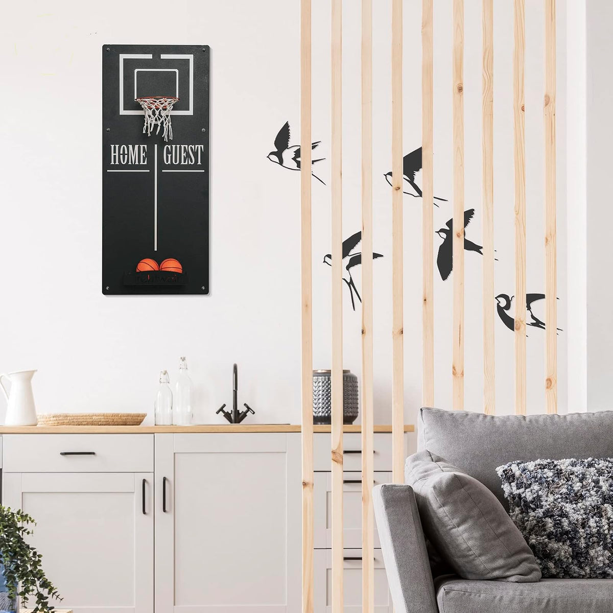 Basketballkorb Wandspiel aus Metall – Klassik, 70 × 30 cm