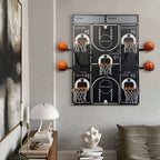 All-Star Basketballkorb XXL – Riesiges Wandspiel aus Metall, 4 Körbe