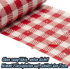 Rolle Tischdecke 25meter x 100cm – Einweg, Praktisch, 20 Abreißbare 125x100cm Tischdecken, Papieroberfläche & Kunststoffunterseite, Flüssigkeitsdicht, Party- und Eventtauglich (Rot, 1 Rolle)