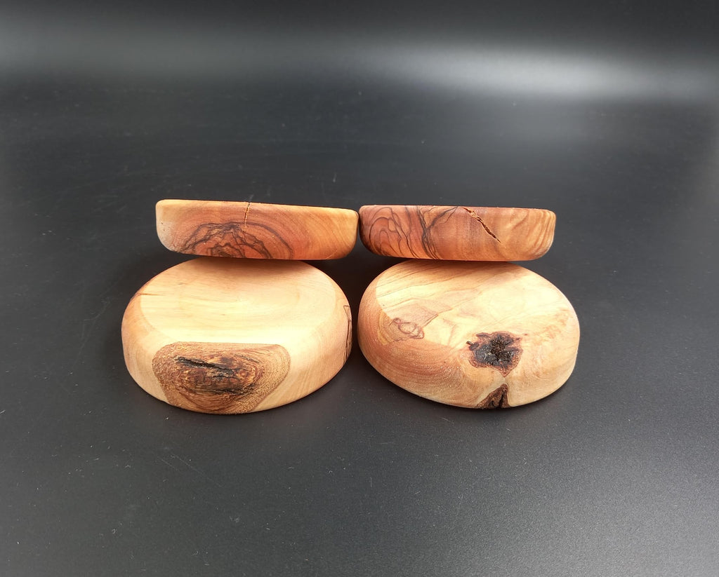 Tubibu Mini-Schalen aus Olivenholz, handgefertigte Schüsseln, handgefertigte Mini-Schalen aus Holz (verformt)