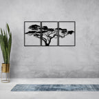 Baum des Lebens – African – Metall-Wandkunst, 3D