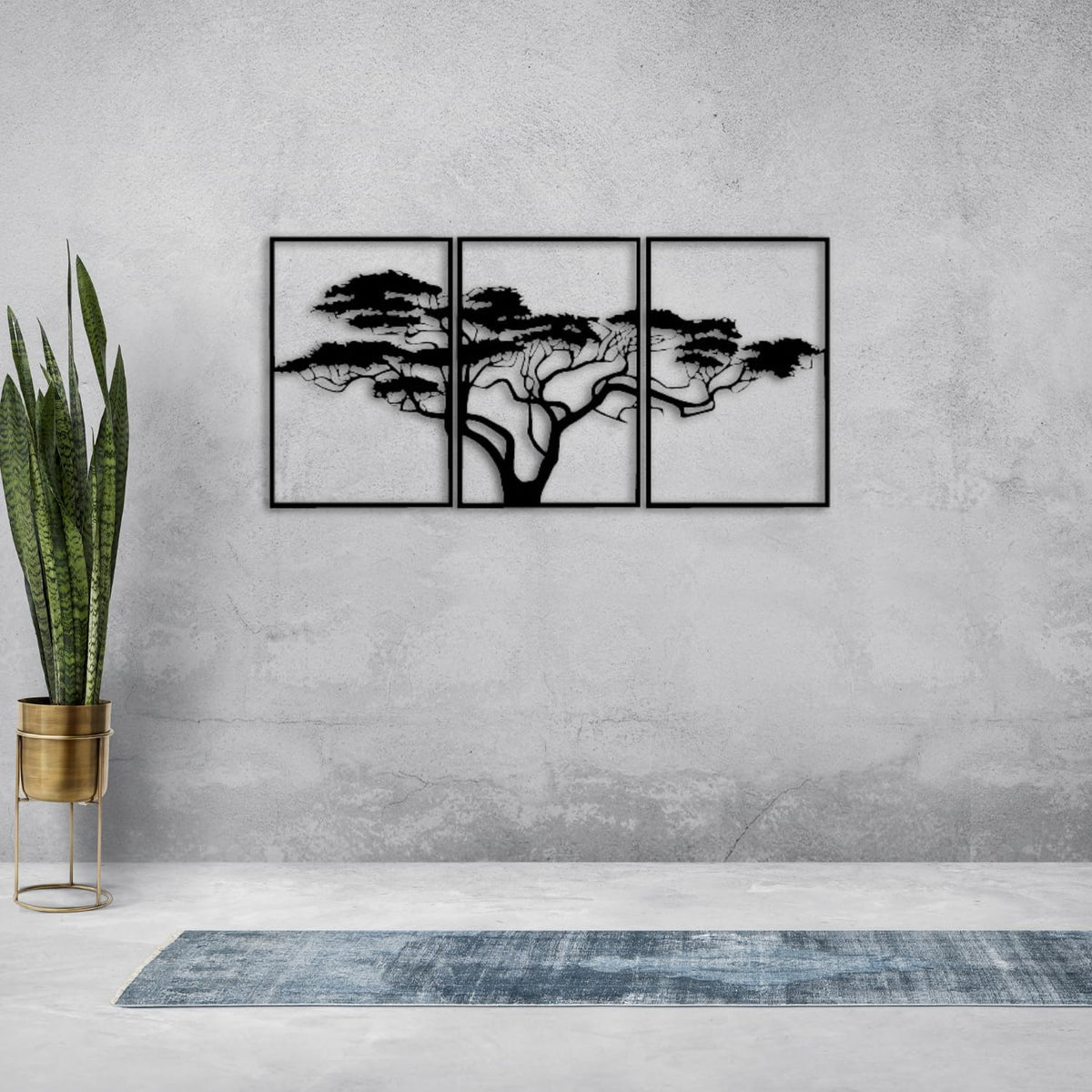 Baum des Lebens – African – Metall-Wandkunst, 3D
