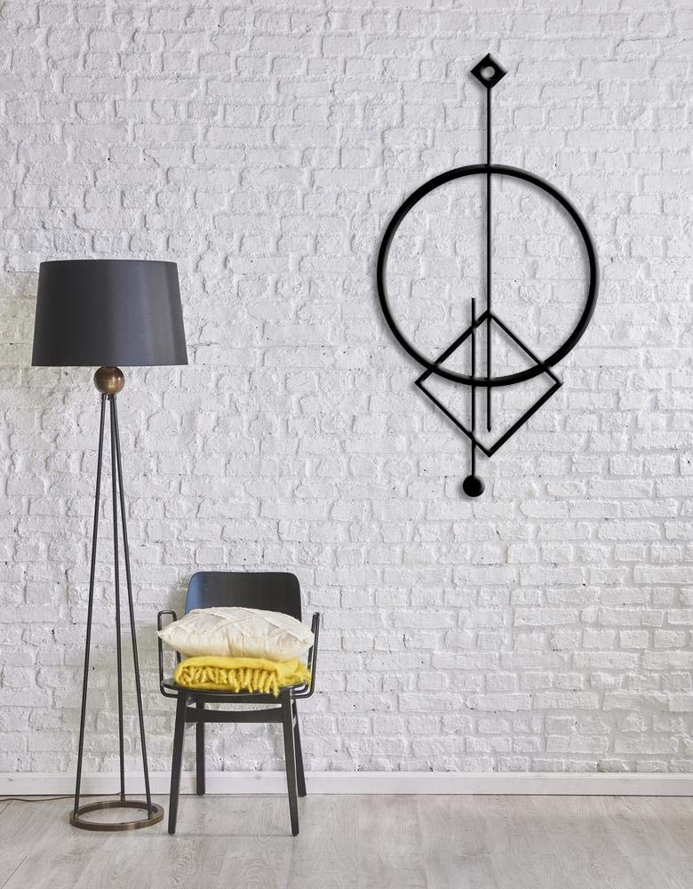 Geometrie – Metall-Wanddekoration 90 x 44 cm