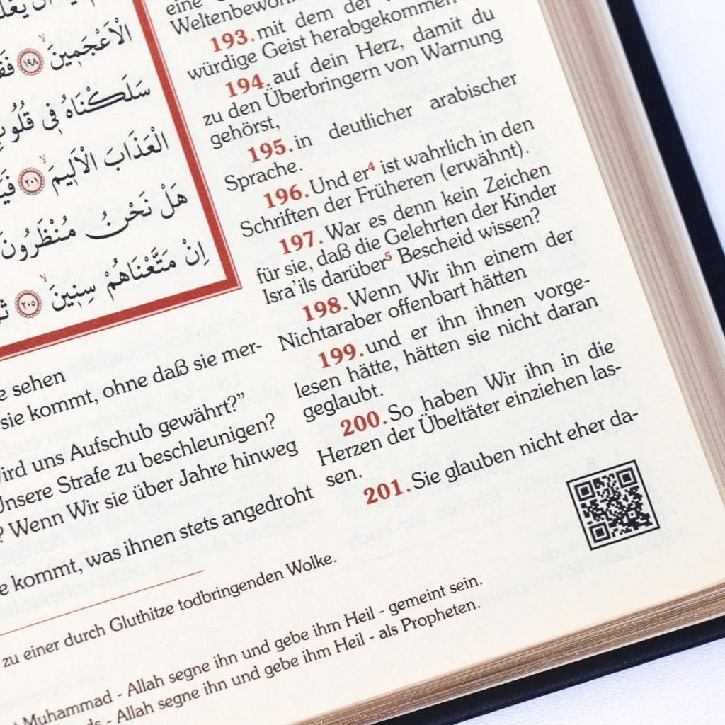 Der edle Koran – Arabisch-Deutsch | Übersetzung von Abu-r-Ridâ Muhammad Ibn Ahmad Ibn Rassoul | 17×24 cm | 616 Seiten | Termo-Leder, Goldschnitt, Hochwertige Ausgabe (White, 20x14 cm)