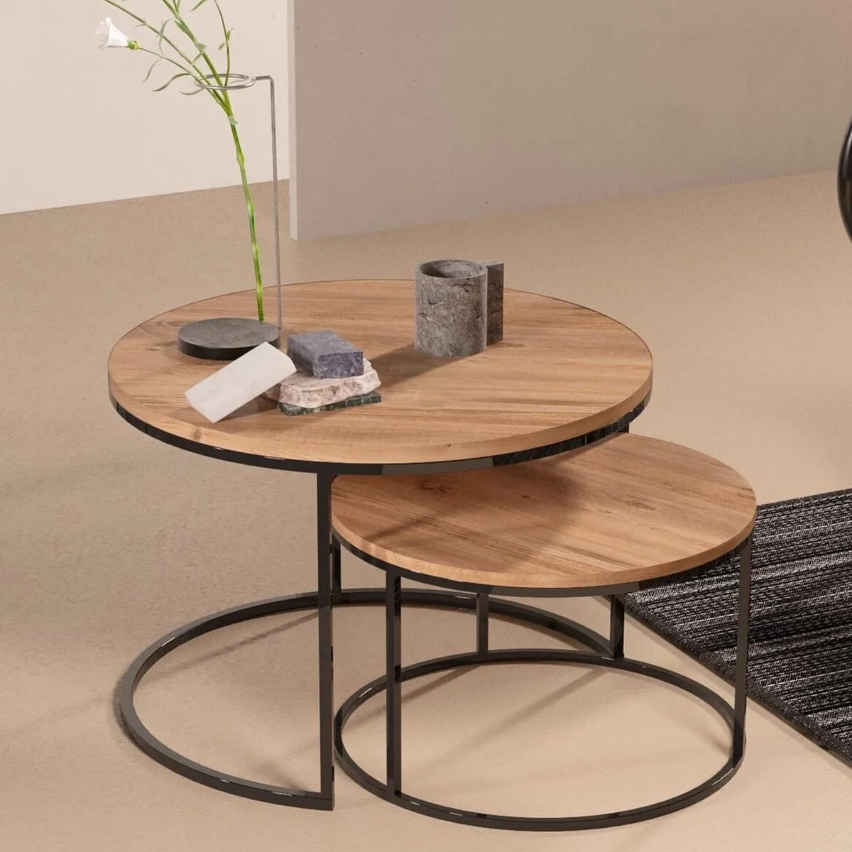 Couchtisch-Set Holzoptik