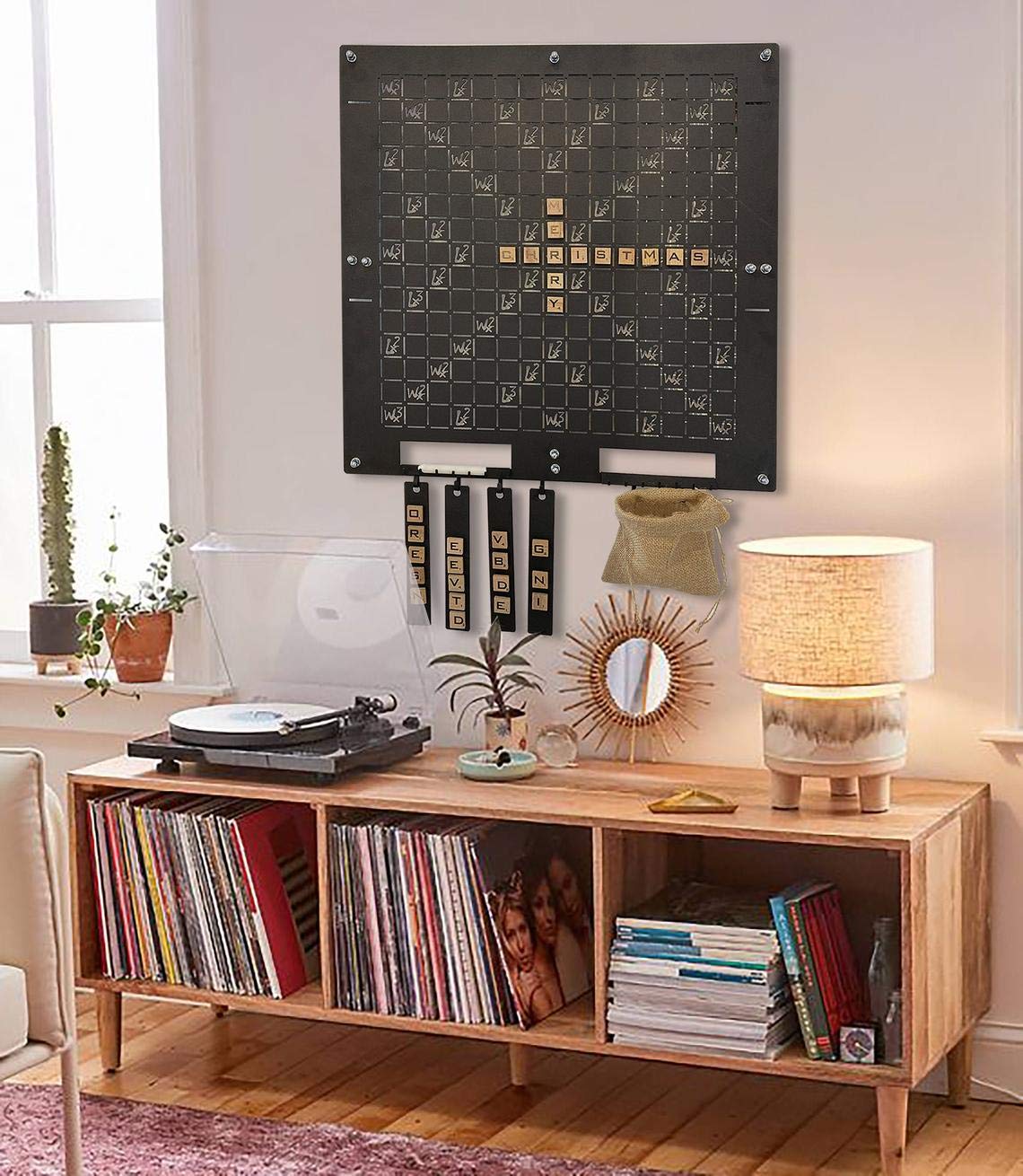 Tubibu Einzigartige Wanddekoration, Nachrichtentafel, bequem zum Spielen von Scrabble, außergewöhnliches Geschenk, Wanddekoration, Wandkunst (mittelgroß)