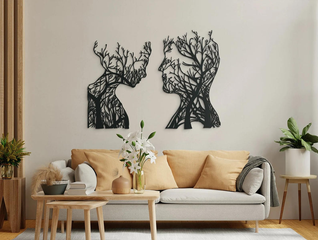 Baum des Lebens – Human – Metall-Wandkunst, 3D