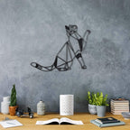 Tubibu Katze Metall Wanddekoration Metall Wandkunst Dekoration Metall Skulptur Metall Wanddekoration für Home Office Schlafzimmer Wohnzimmer Outdoor Dekoration 47 x 34 cm