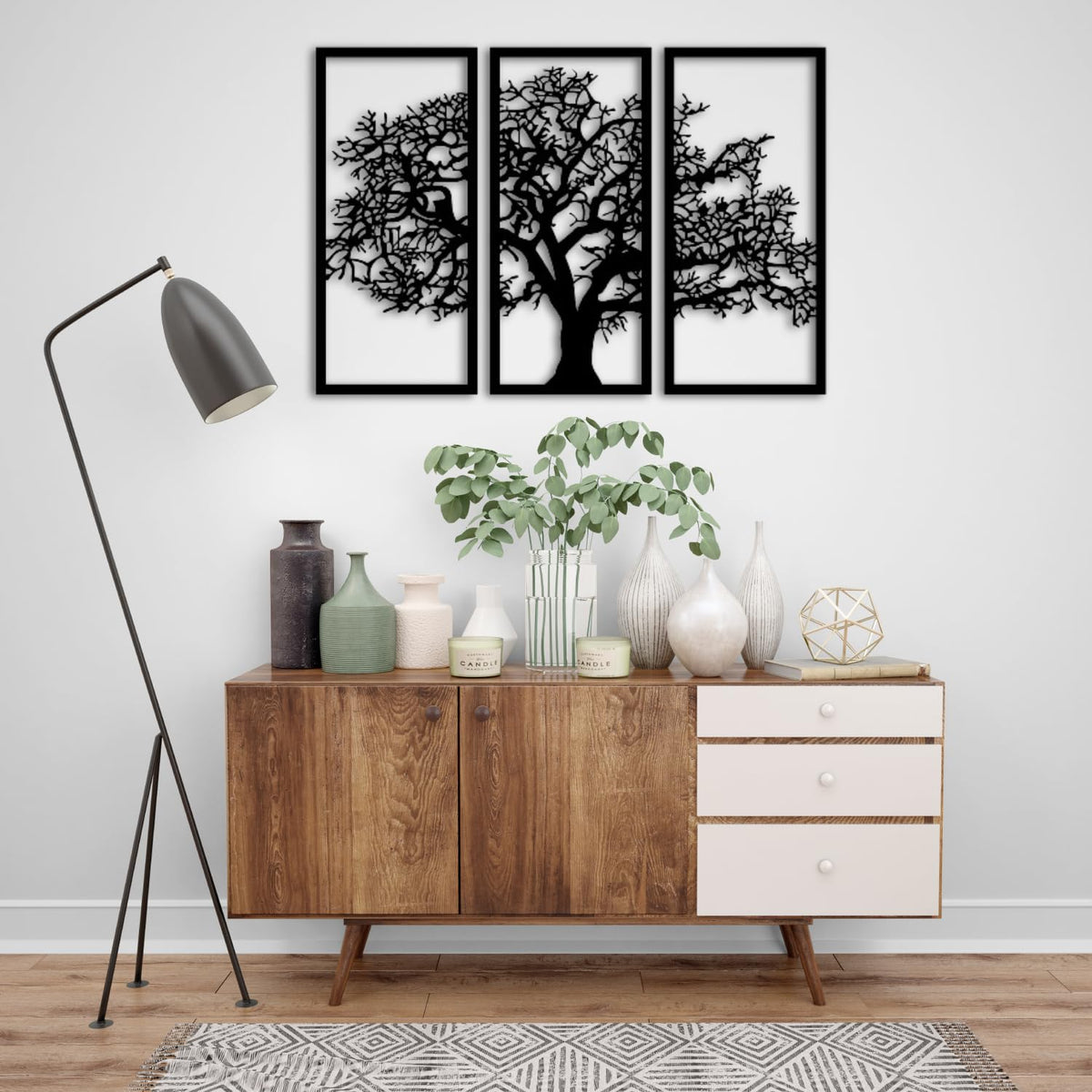 Baum des Lebens – Plane – Metall-Wandkunst, 3D