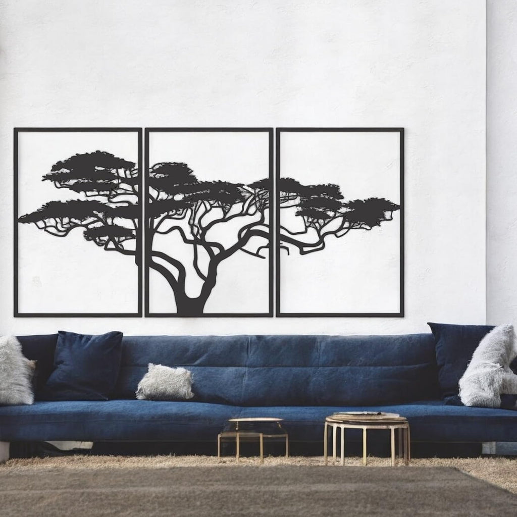 Baum des Lebens – African – Metall-Wandkunst, 3D