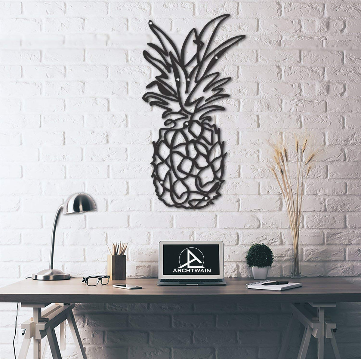 Tubibu Einzigartiges Pferde-dekoratives Design – Metall-Wanddekoration für Zuhause, Büro, Schlafzimmer, Wohnzimmer, Skulptur (60 x 30 cm)