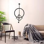 Geometrie – Metall-Wanddekoration 90 x 44 cm