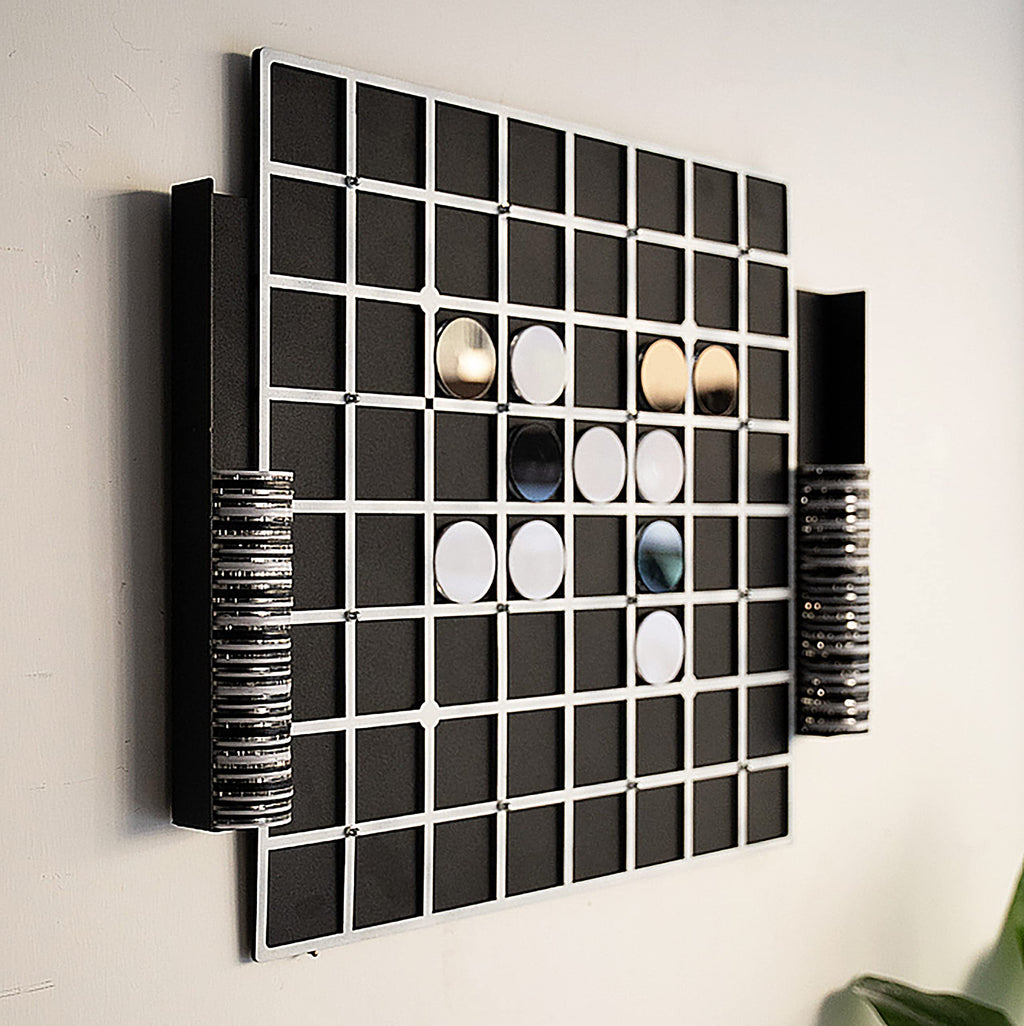 TUBİBU Einzigartige Wanddekoration, praktisch zum Spielen, außergewöhnliches Geschenk, Wanddekoration, Wandkunst (Othello/Reversi)