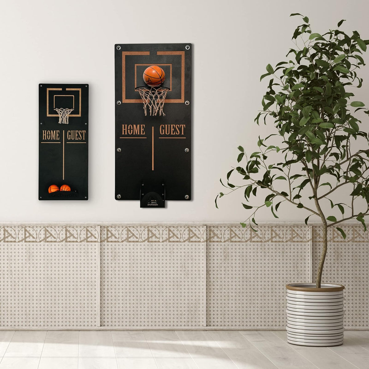 Basketballkorb Wandspiel aus Metall – Craft, 70 × 30 cm
