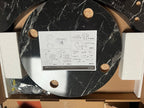 Beistelltisch C-Form Marmor-Schwarz